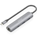 HUB USB TIPO-C AISENS ASUC-4P038-GR 1XUSB TIPO-C 2XUSB 1XRJ45 GRI