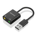 AISENS A106-0769 adaptador para cabos USB-A 2x 3.5 mm Preto