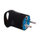 FICHA TIPO F 4,8MM 16A 250V T/TL PRETA. COM ANEL PARA FACILITAR A