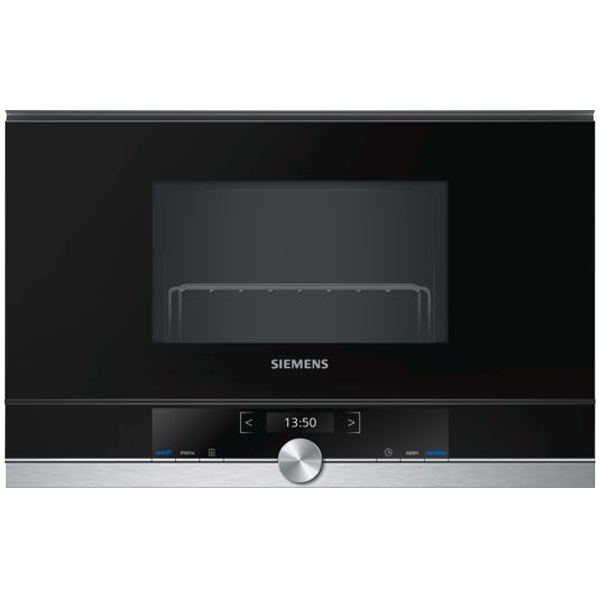 Siemens BE634LGS1 microondas Embutido 21 l 900 W Preto, Prateado