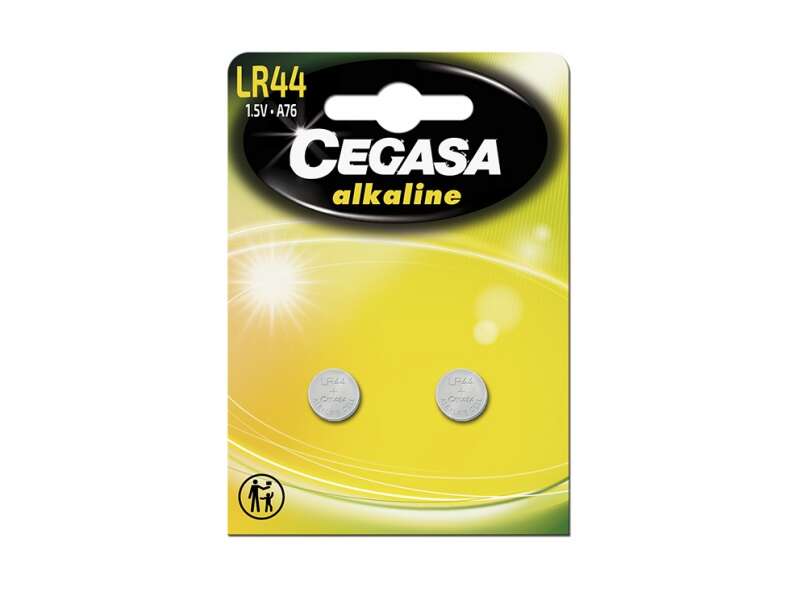 CEGASA LR44 PACK DE 2 PILAS LR44 1.5V - IDEAL PARA MANDOS A DISTA