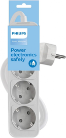 REGLETA PHILIPS 3 TOMAS SCHUKO 1,5M BLANCO