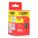 LÂMPADA ESFÉRICA LED E27 1W 80LM LUZ VERMELHA Ø45X69 MM EDM
