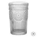 COPO DE CRISTAL COM RELEVO 330 ML, 6 UNIDADES