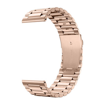 BRACELETE EM AÇO INOXIDÁVEL COLMI OURO ROSA 22 MM