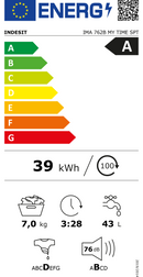MÁQUINA DE LAVAR ROUPA INDESIT IMA762BMYTIMESPT 7KG