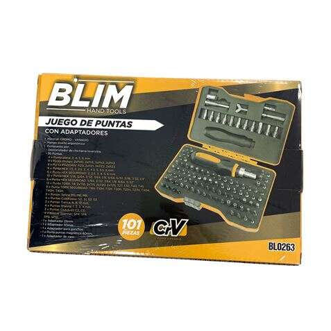 BLIM JUEGO PUNTAS 101PCS CON ADAPTADORES