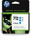 TINTEIRO HP 712 PACK DE 3 AZUL