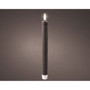 VELA DE CERA LED COR CINZA, Ø2 X 24,5 CM, 2 UNIDADES
