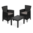 CONJUNTO DE JARDIM FOREST 3 PEÇAS ANTRACITE + ALMOFADAS