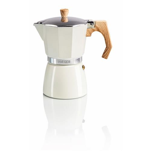 CAFETEIRA HAEGER MOKAPOT6 BEJE ( 6 CHÁVENAS - BEJE  - PEGA EM BAQ