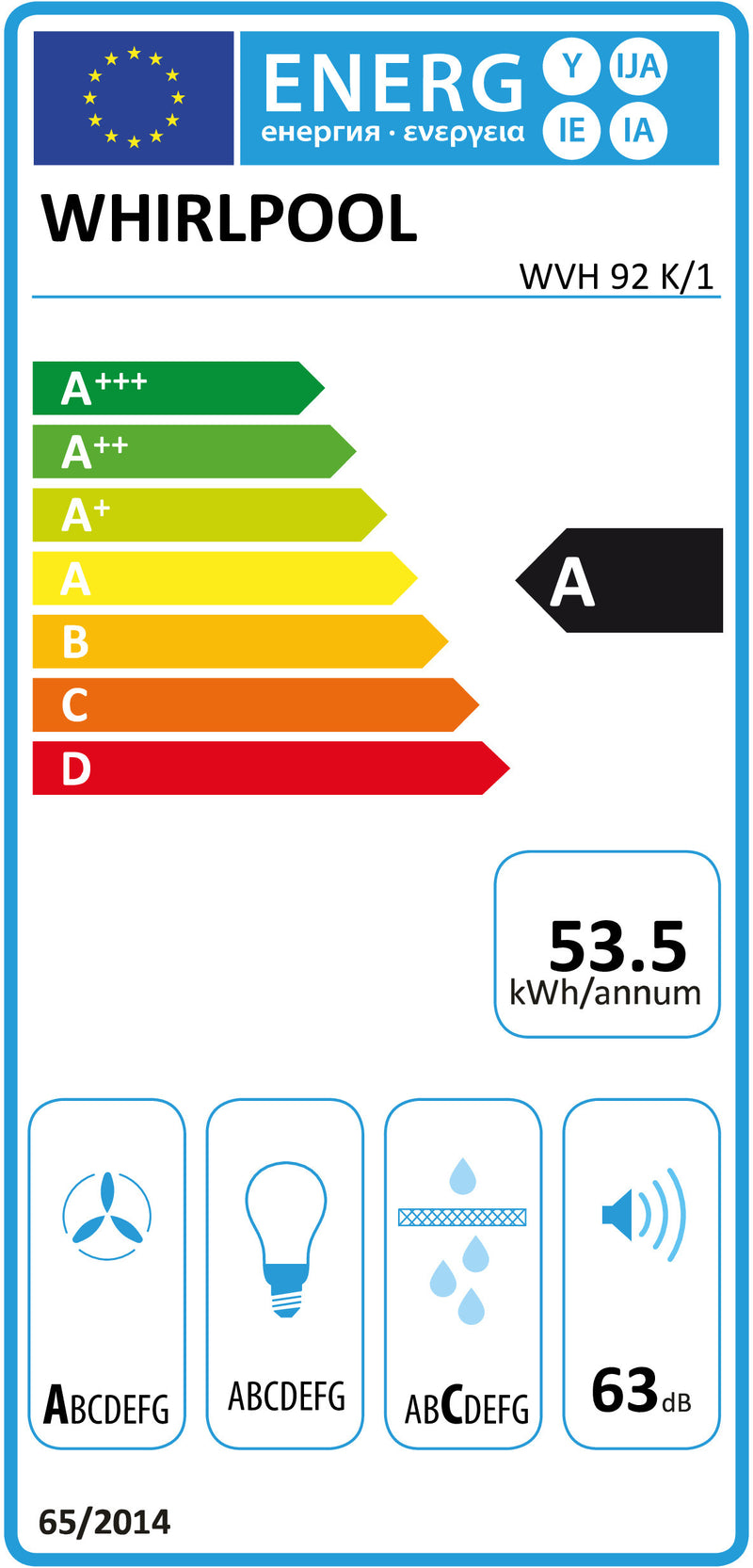 Whirlpool WVH 92 K/1 placa Preto Embutido 80.4 cm Placa com zona