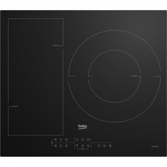 Beko HII63201FMT placa Preto Embutido 60 cm Placa com zona de ind