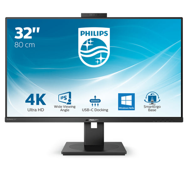 PHILIPS MONITOR IPS 32" UHD 4K HDMI DP USB-C WEBCAM COLUNAS HAS P