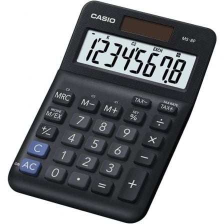 CALCULADORA CASIO SECRETARIA   -MS8F ( PRETO  - VISOR DE 8 DÍGITO