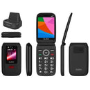 TELÉFONO MÓVIL QUBO X-D340CB 4G PARA PERSONAS MAYORES NEGRO