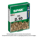 CAIXA 150 UNID. PARAFUSO MADEIRA SPAX CABEZA PLANA YELLOX 2,0X10M