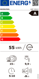 MÁQUINA DE LAVAR LOUÇA WHIRLPOOL - W8F HS61 X