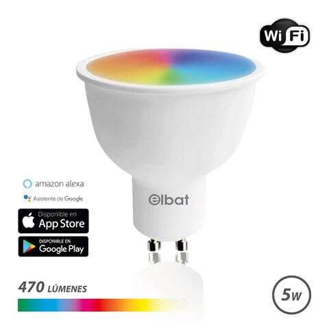 ELBAT BOMBILLA LED SMART WI-FI GU10 5W 470LM RGB - TEMPERATURA 27