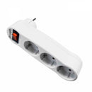 FICHA TRIPLA 2P+T TIPO F T/TL COM INTERRUPTOR 16A 4,8MM (RETRACTI