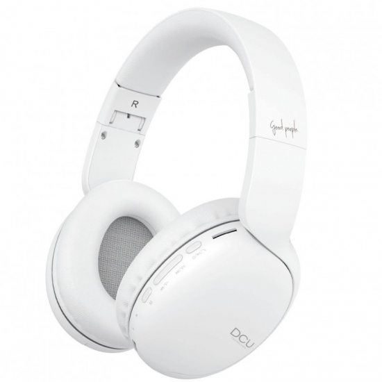 AURICULARES DCU BLUETOOTH DIADEMA + JACK BLANCO