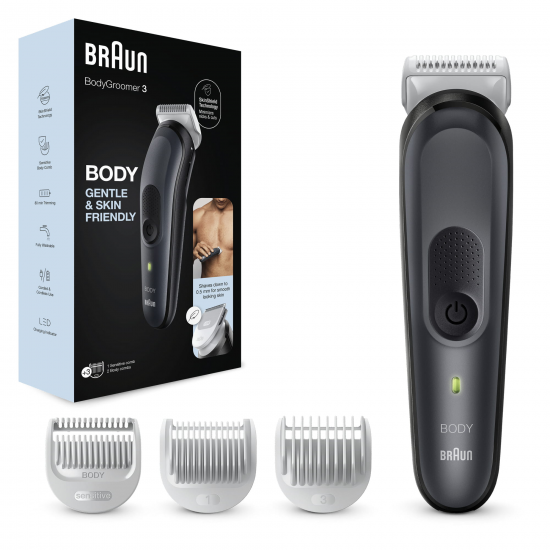 Braun BodyGroomer 3 BG3340 Preto, Cinzento