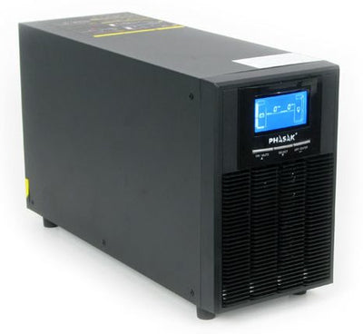 UPS PHASAK 1000 VA ONLINE LCD 1000VA-900W 3 SALIDAS FORMATO TORRE