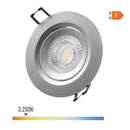 DOWNLIGHT LED REDONDO DE ENCASTRAR 5W 3200K LUZ QUENTE. ARO CROMA