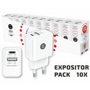 PACK 10 CARGADORES DE PARED TECH ONE TECH BASIK TEC2954 1XUSB 12W