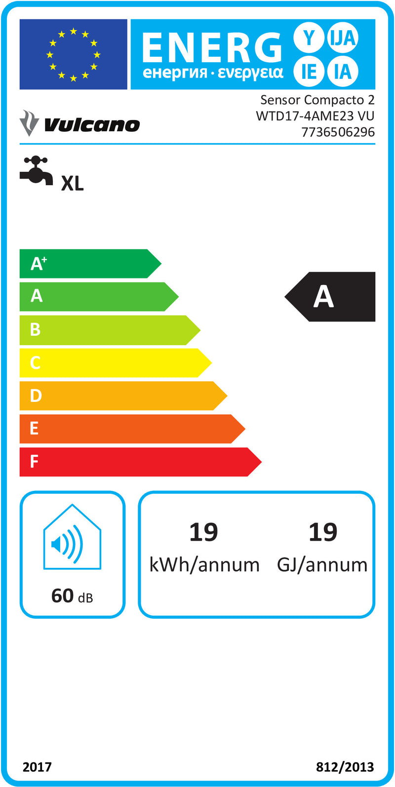 ESQUENTADOR VULCANO SENSOR COMPACTO - WTD174AMEVNAT