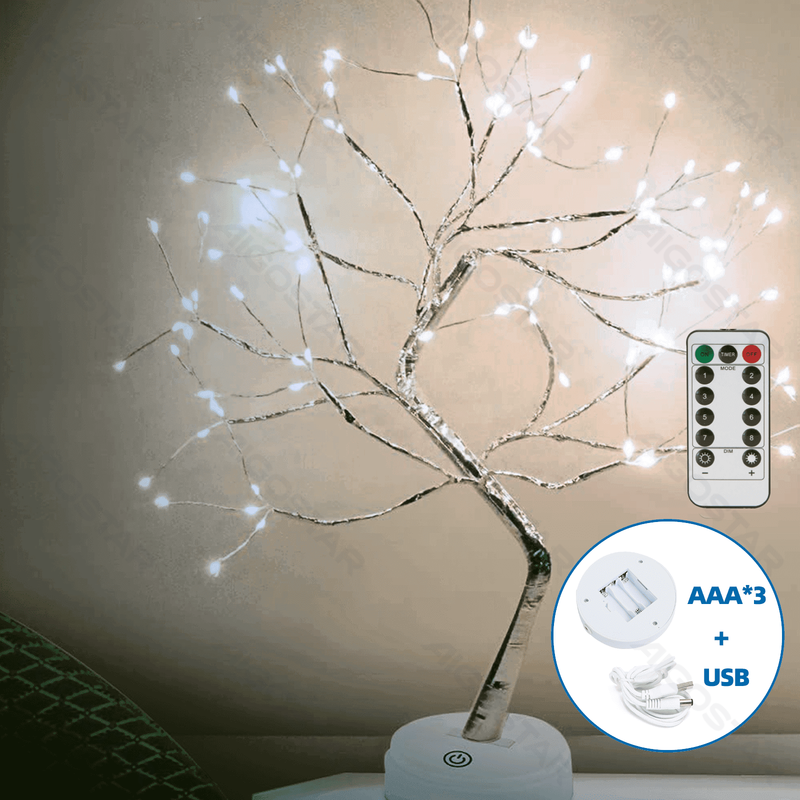 LUZ DE ÁRVORE COM BATERIA 3AAA, ALT.45CM, BRANCO FRIO, IP20 INTER