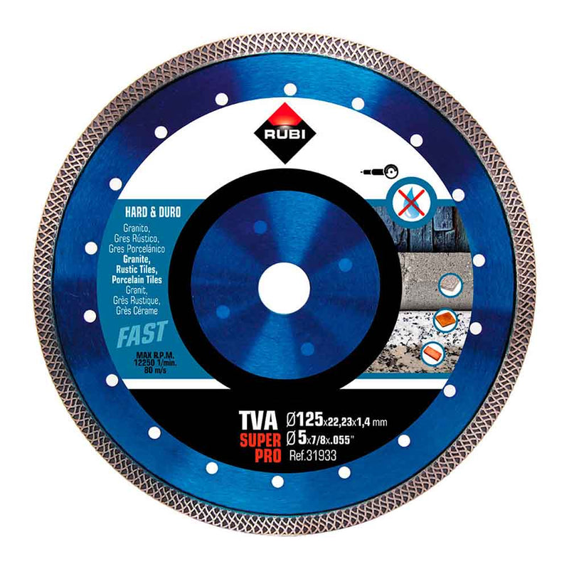 DISCO DE DIAMANTE TVA Ø125MM SUPERPRO R31933 RUBI