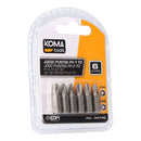 JOGO DE 6 PONTEIRAS PH 1-2-3 PZ 1-2-3 X 25MM KOMA TOOLS