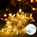 LUZES DE CORDA PLANAS DE BATERIA 3AA, BRANCO QUENTE, 2M
