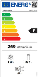 FRIGORÍFICO COMBINADO LG GBV7270EPY INOX