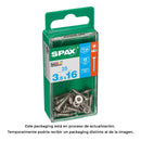 CAIXA 25 UNID. PARAFUSO MADEIRA SPAX CABEZA PLANA INOX A2 3,5X16M