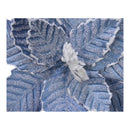 FLOR DE PÁSCOA AZUL DE POLIÉSTER EFEITO GEADA Ø34X6CM CORES/MODEL