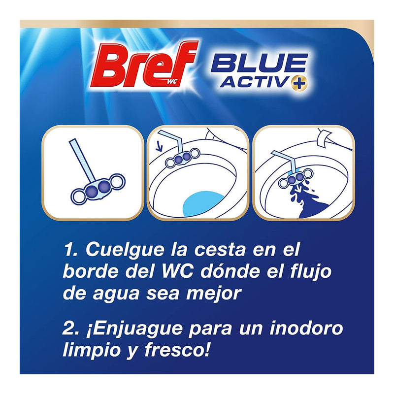 WC BLOCO SANITÁRIO BREF ATIVO ÁGUA AZUL HIGIENE 2+1