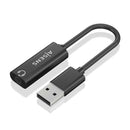 AISENS A106-0770 adaptador para cabos USB-A 3.5 mm Preto