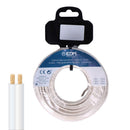 ROLO DE CABO PARALELO 2X1MM BRANCO 50M (ÁUDIO)