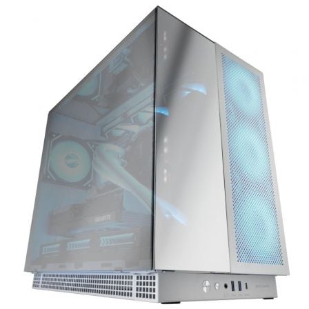 CAJA GAMING TORRE MARS GAMING MC-NOVA3 BLANCA Y PLATEADA