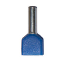 DEDO ISOLADO 00,75 MM², DUPLO, AZUL, 100 UNIDADES