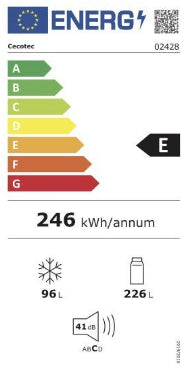 FRIGORÍFICO BOLERO COOLMARKET COMBI 322 WHITE E