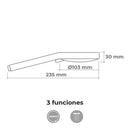 CHUVEIRO DE MÃO ANTI-CAL. ROUND. 3 FUNÇÕES. COR CROMADO. EDM