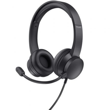 AURICULARES TRUST HS-150 CON MICRÓFONO JACK 3.5 NEGROS