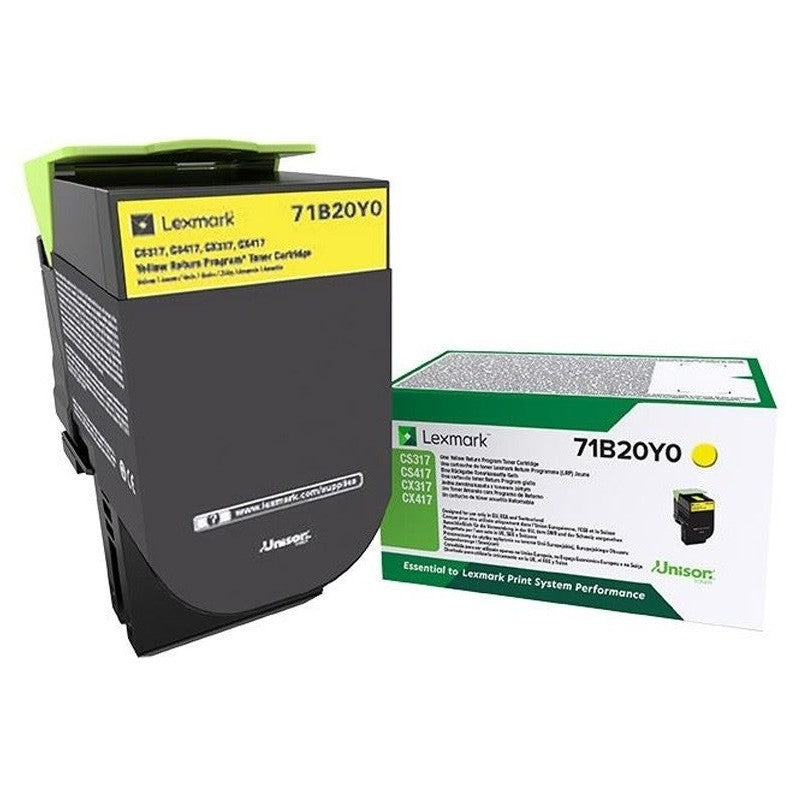 TONER ORIGINAL LEXMARK 71B20Y0 AMARELO