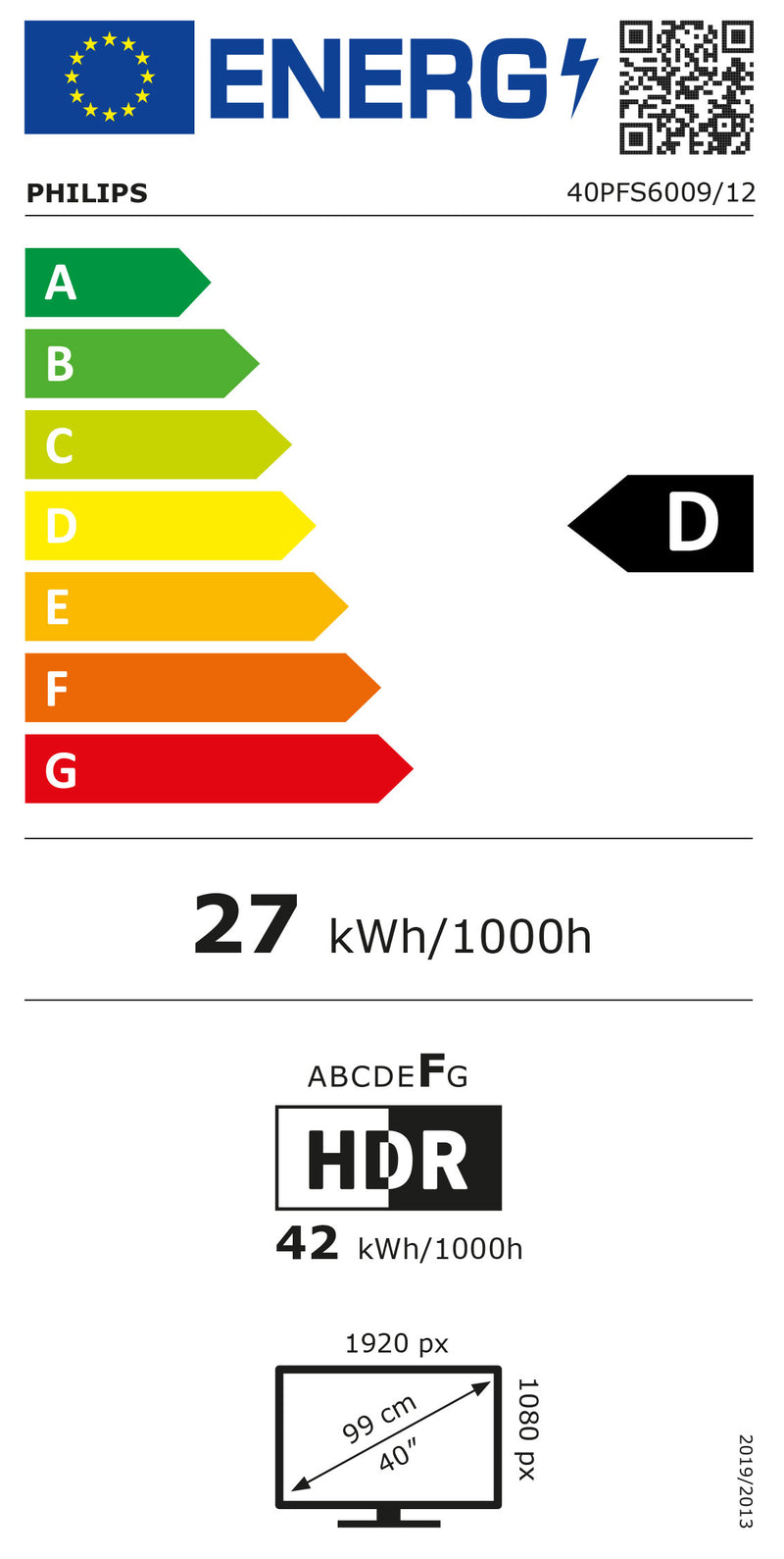 Philips 40PFS6009/12 TV 101,6 cm (40") Full HD Smart TV Wi-Fi Pr