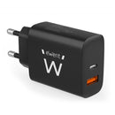 EWENT CARREGADOR FAST USB-C E USB QC3 20W BLACK