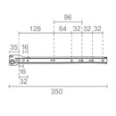 CONJUNTO DE GUIA DE GAVETA GC1 350MM (BLISTER) 75035 MICEL