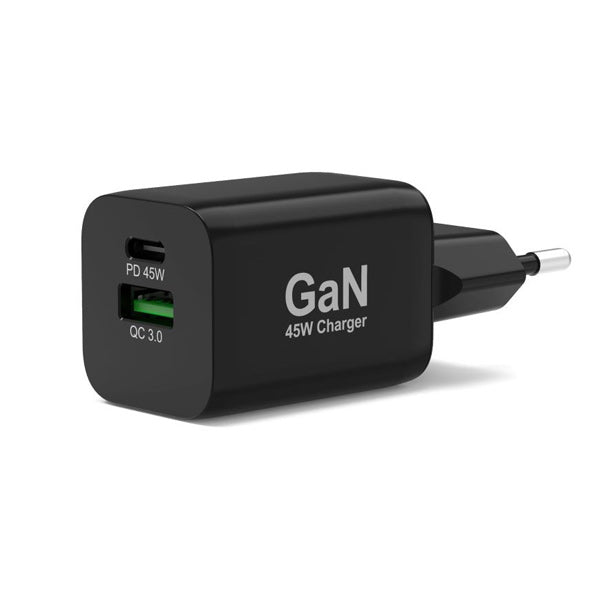 PORT CARREGADOR 45W GAN (NITRETO GALIO) INCLUI CABO USB-C